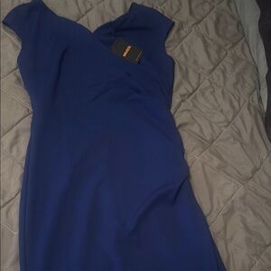 Miusol Royal Blue One Shoulder Cocktail Dress